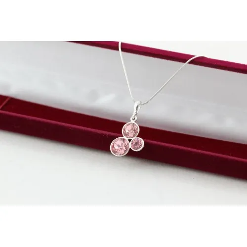 Сребърно дамско колие с кристали Swarovski 2121