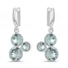 Дамски сребърен комплект със светлосини кристали Swarovski 5204 на супер цена:  |