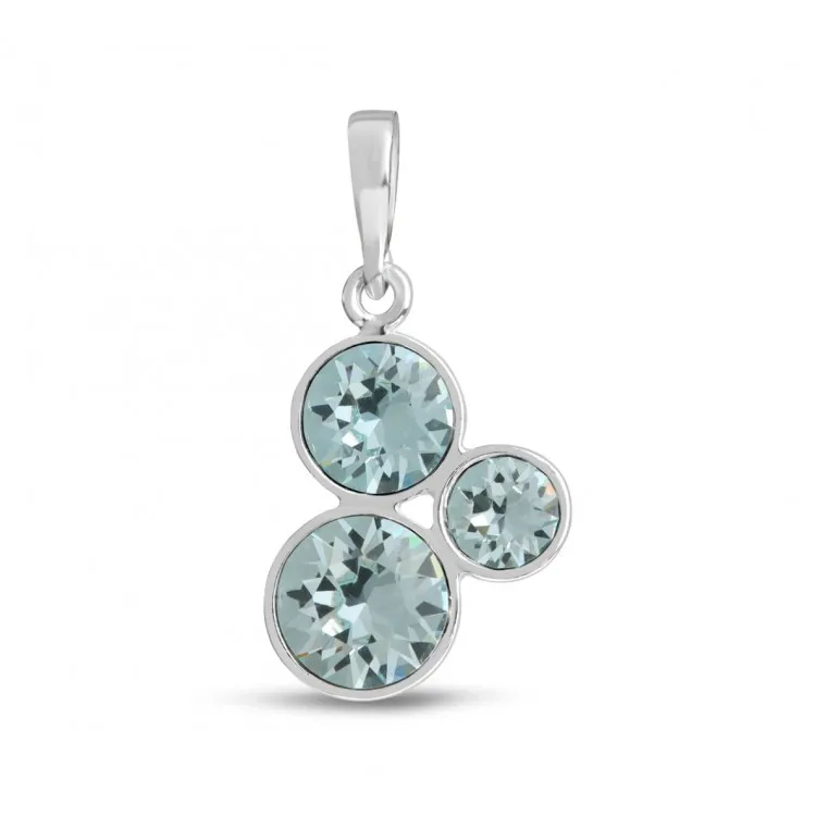 Дамски сребърен комплект със светлосини кристали Swarovski 5204 на супер цена:  |
