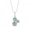 Дамски сребърен комплект със светлосини кристали Swarovski 5204 на супер цена:  |