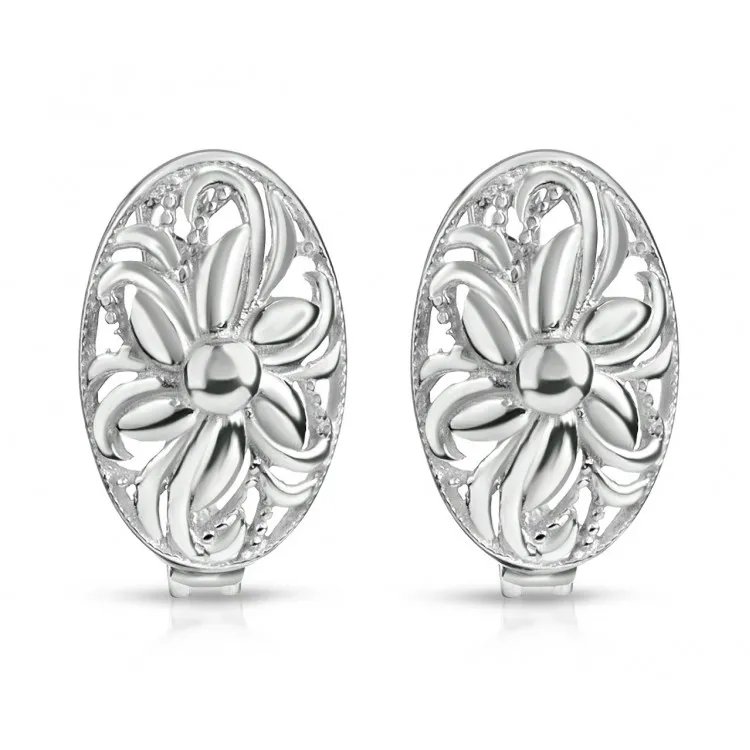 Сребърни дамски обеци със Swarovski Elements Океански Дълбини 860 на супер цена: 71 лв. | Сребърни обеци